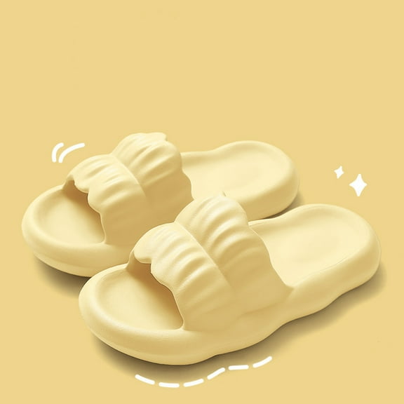 Womens Dress Sandals, Xunlbb Deodorant And Non-slip Slippers Women Wear Couple Slippers Outside The Summer Thick Soled Indoor Home(Yellow,Size:38)