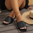 thumbnail image 1 of Womens Dress Sandals, Xunlbb Large Size With Flat Flip-flops Women Light Wear Sandals(Black,Size:41), 1 of 7