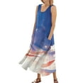 thumbnail image 1 of Womens Dress Shirts, 4Th Of July Dress Casual Cotton Sleeveless Round Neck American Flag Ruffle Flowy Long Tank Maternity Dress Winter Midi Sweater For Women Dresses Work (L, Sky Blue) ZMTing, 1 of 5