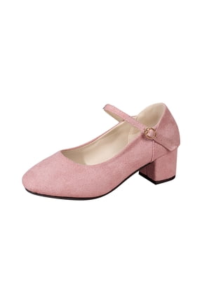 Womens Dress Shoes Chunky Low Block Heels Closed Toe Work Platform Pumps Dressy Orthopedic for Business Flight Wedding Office Ankle Strap