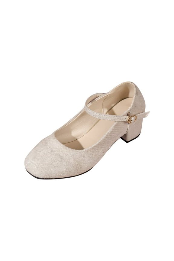 Womens Dress Shoes Chunky Low Block Heels Closed Toe Work Platform Pumps Dressy Orthopedic for Business Flight Wedding Office Ankle Strap