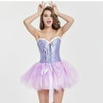 thumbnail image 1 of Womens Dresses Women Gauze High Waist Rainbow Fold Short Skirt Layered Tutu Dancing Skirt, 1 of 5