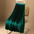 thumbnail image 1 of Womens Dresses Clearance Women's Plain Satin Pleated Skirt Large Versatile Skirt, 1 of 6