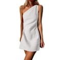 thumbnail image 1 of Womens Dresses One Shoulder Mini Sleeveless Dress, 1 of 7