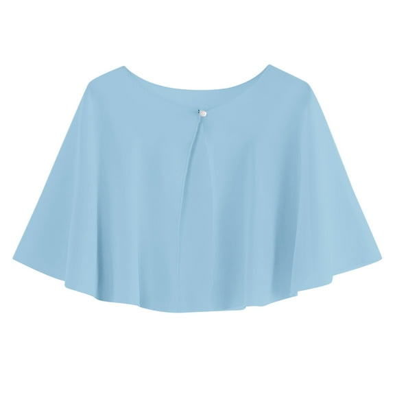 Womens Dresses Summer, Women'S Dresses,Women's Fashionable Chiffon Wrap Solid Color Button Cape for Sun and Stylish Layering Options for Any Occasion
