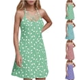 thumbnail image 1 of Womens Dresses Summer Women Summer Dresses Beach Lace Panel Print Sleeveless Casual Loose Tank Dress Light Blue M, 1 of 5