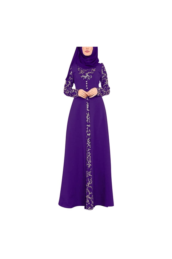 Womens Dresses for Wedding Guest Short Sleeve Dress Kaftan Arab Jilbab Abaya Lace Stitching Maxi Dress