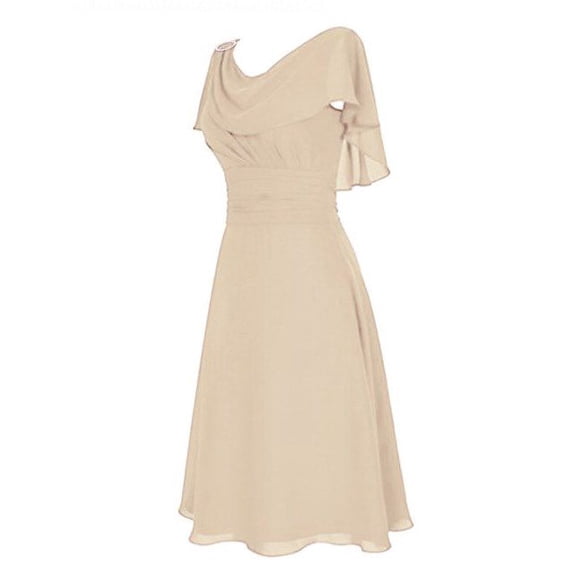 Womens Dresses for Wedding Guest Short Sleeve Formal Wedding Bridesmaid High-waist Party Ball Prom Gown Dress