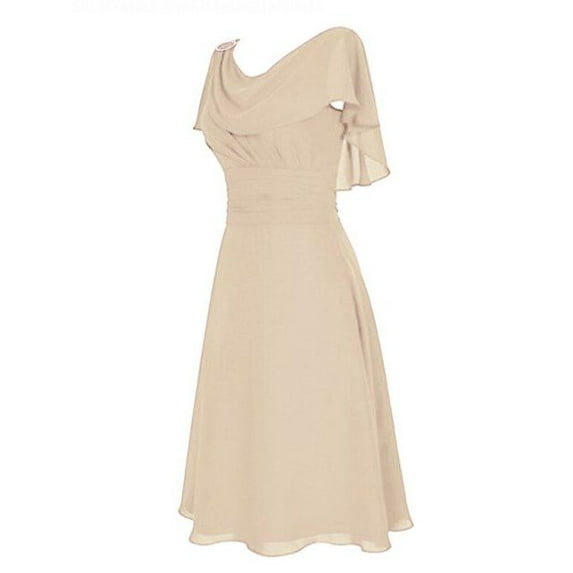 Womens Dresses for Wedding Guest Short Sleeve Formal Wedding Bridesmaid High-waist Party Ball Prom Gown Dress