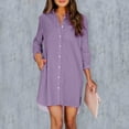 thumbnail image 1 of Womens Dressy Button Down Blouses Collared Solid Color Business Spring 2026 Tops Long Sleeve Shirts, 1 of 4