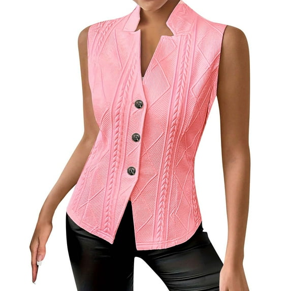 Womens Dressy Casual Vest, 2025 Summer Trendy Knit Button Tank Tops Casual Sleeveless Cardigan Jackets Racerback Tank Tops Women XL