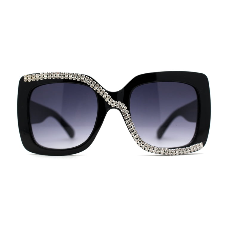 Chic Black Sunglasses with White Trim Chic Black Sunglasses with White Trim main image 2