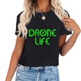 thumbnail image 1 of Womens Drone Pilot Gift Aviotor T-Shirt, 1 of 5