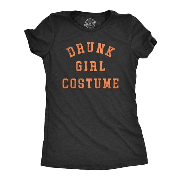 Womens Drunk Girl Costume T Shirt Funny Halloween Party Outfit Drinking Joke Tee for Ladies Womens Graphic Tees