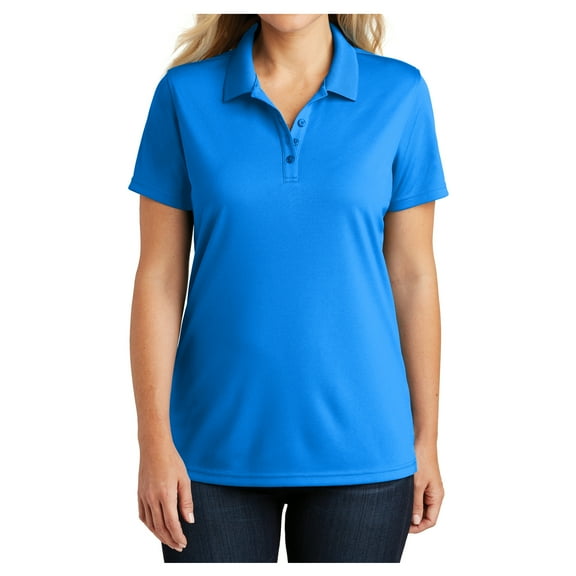 Womens Dry Zone UV Polyester Micro-Mesh Polo Coastal Blue 4X-Large