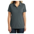 thumbnail image 1 of Womens Dry Zone UV Polyester Micro-Mesh Polo Graphite Large, 1 of 6