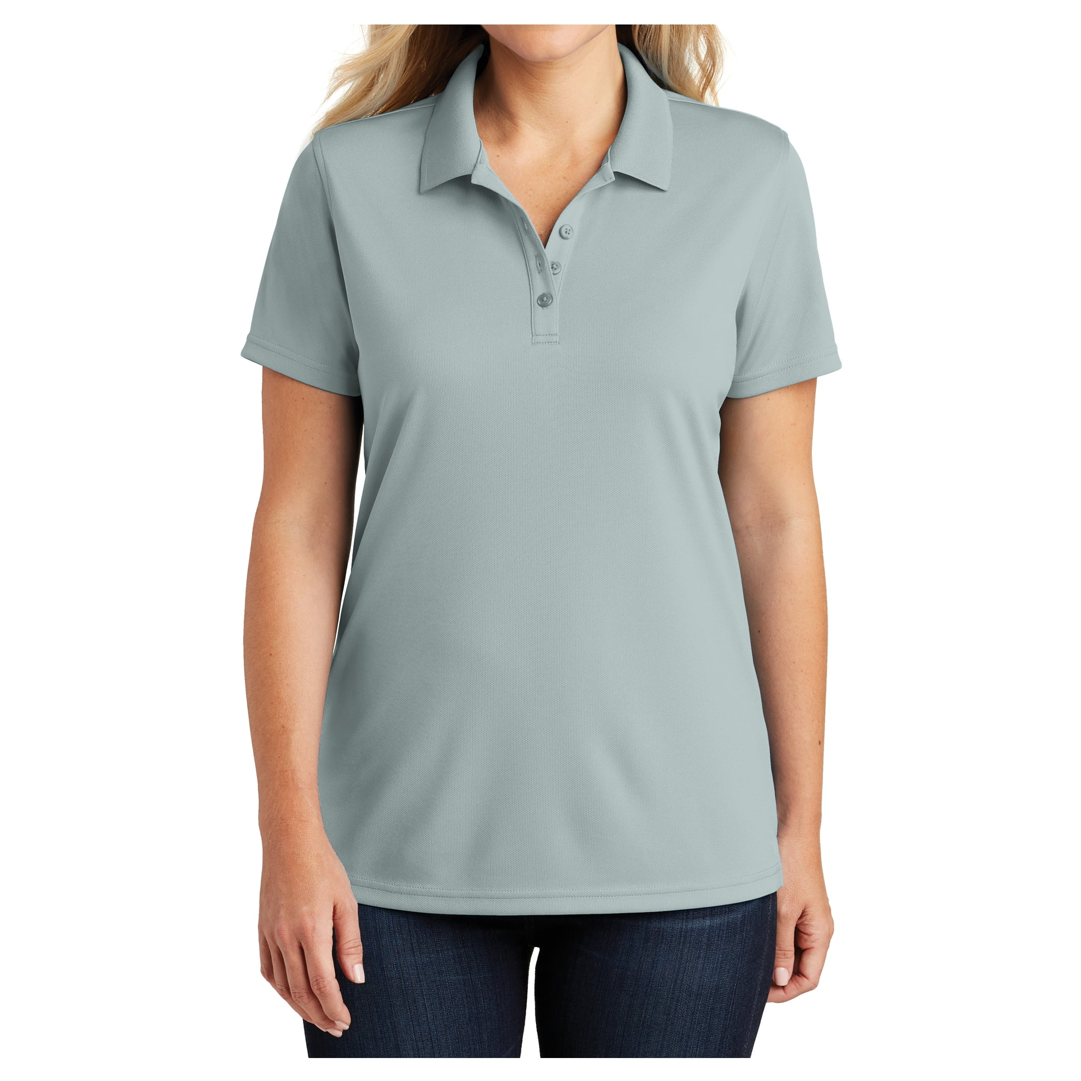 Womens Dry Zone UV Polyester Micro-Mesh Polo Gusty Grey 3X-Large