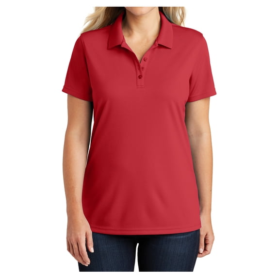 Womens Dry Zone UV Polyester Micro-Mesh Polo Rich Red x-large