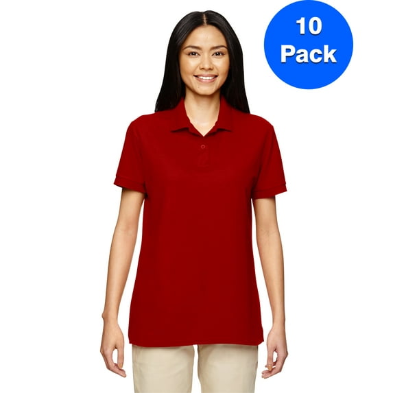 Womens DryBlend 6.3 oz. Double Piqué Sport Shirt 10 Pack