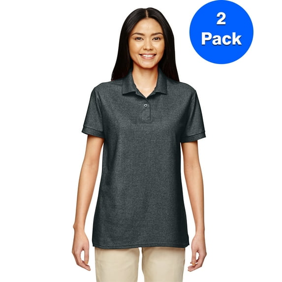 Womens DryBlend 6.3 oz. Double Piqué Sport Shirt 2 Pack