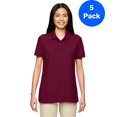 thumbnail image 1 of Womens DryBlend 6.3 oz. Double Piqué Sport Shirt 5 Pack, 1 of 2