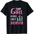 thumbnail image 1 of Womens Dubai Gift This Girl Really Loves Dubai T-Shirt men and women can wear, black, white, gifts, 1 of 4