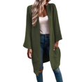 thumbnail image 1 of Womens Duster Cardigan Women'S Autumn And Winter Solid Color Pocket Long Sleeve Cardigan Jacket Printed Cardigan Sweaters, 1 of 8