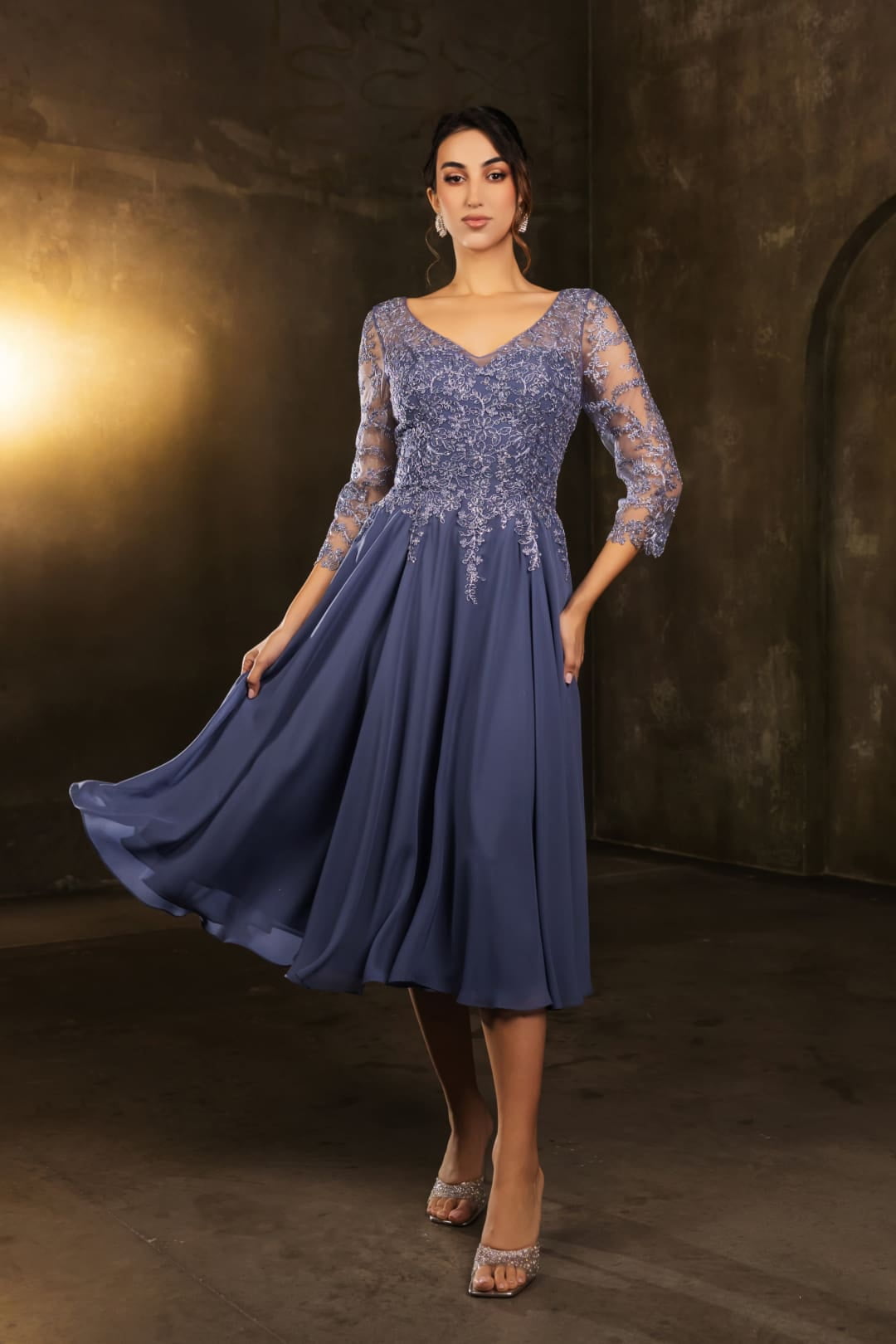 Womens Dusty Blue Prom Evening Pageant Long Off The Shoulder Sleeveless  A-Line Plus Size Dress