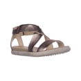 thumbnail image 1 of Womens ECCO Damara Flat Comfort Sandals, Warm Grey Metallic, 9 US / 40 EU, 1 of 5