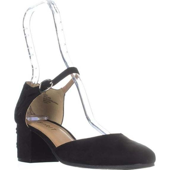 Womens ESPRIT Ellen Ankle-Strap Block Heels, Black