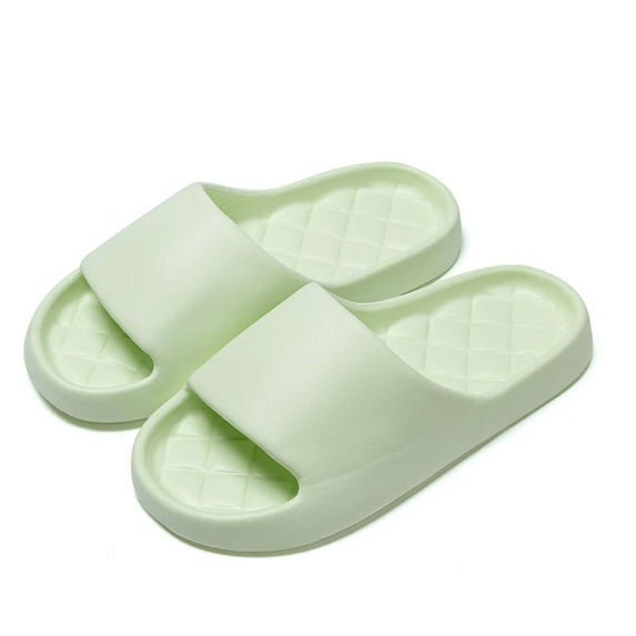 Womens EVA Slides Ultra Soft Lightweight Non Slip Green Slide Sandals for Home Bathroom Pool,Size 38