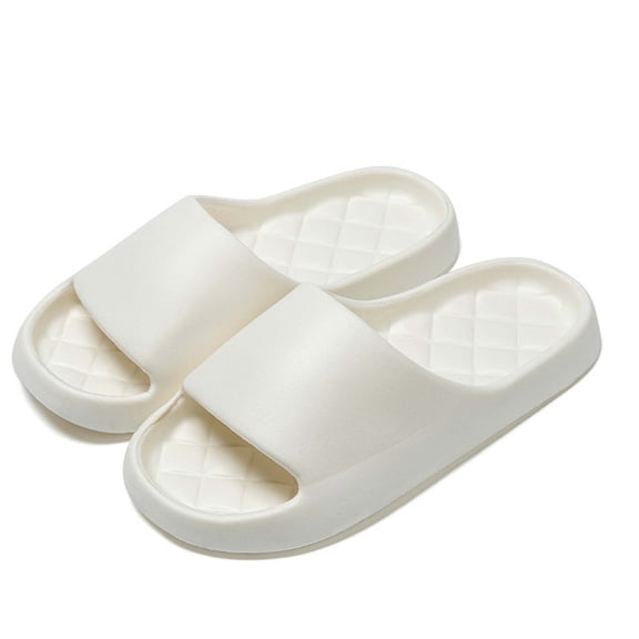 Womens EVA Slides White House Slippers Non-Slip Pool Slides Ultra Soft Lightweight for Women Bathroom Comfort Slide Sandals,Size 38