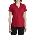 thumbnail image 1 of Womens EZPerformance Polyester Pique Polo T-Shirt Apple Red Small, 1 of 5