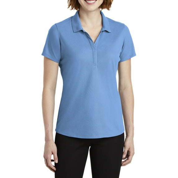 Womens EZPerformance Polyester Pique Polo T-Shirt Carolina Blue Large