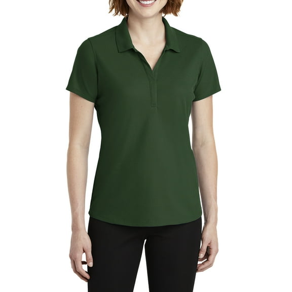 Womens EZPerformance Polyester Pique Polo T-Shirt Deep Forest Green Medium