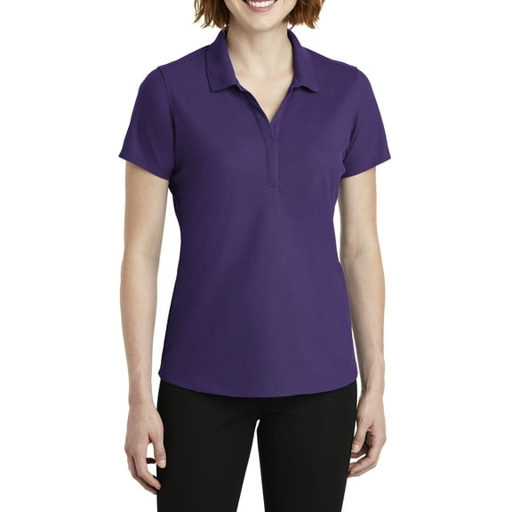Womens EZPerformance Polyester Pique Polo T-Shirt Majestic Purple Medium