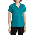 thumbnail image 1 of Womens EZPerformance Polyester Pique Polo T-Shirt Teal 2X-Large, 1 of 2