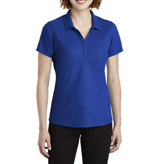 Womens EZPerformance Polyester Pique Polo T-Shirt True Royal Small
