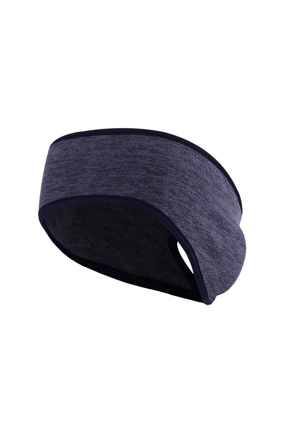 Womens Ear Warmer Ponytail Headband - Moisture Wicking Hair Headband for Winter Running Workout Athletic Headband