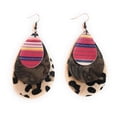 thumbnail image 1 of Womens Earrings Teardrop Leopard Serape Layered Aztec Stripes Cheetah Jewelry, 1 of 3