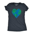 thumbnail image 1 of Womens Earth Heart T Shirt Funny Awesome Earth Day Nature Lovers Tee for Ladies Womens Graphic Tees, 1 of 7