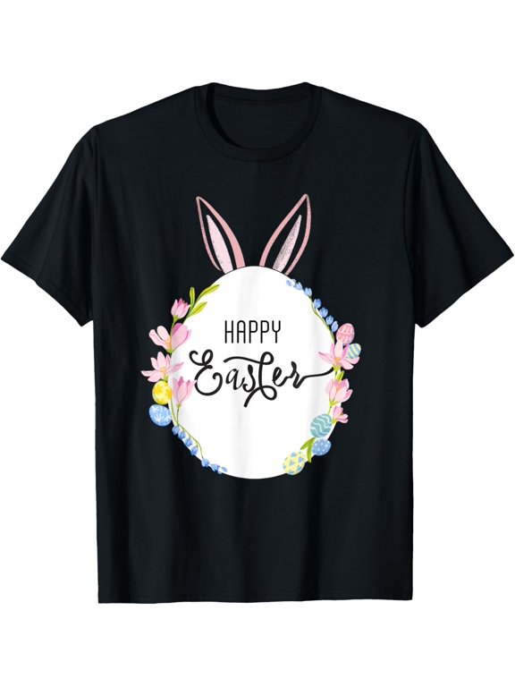 Womens Easter bunny T-Shirt men and women can wear, black, white, gifts