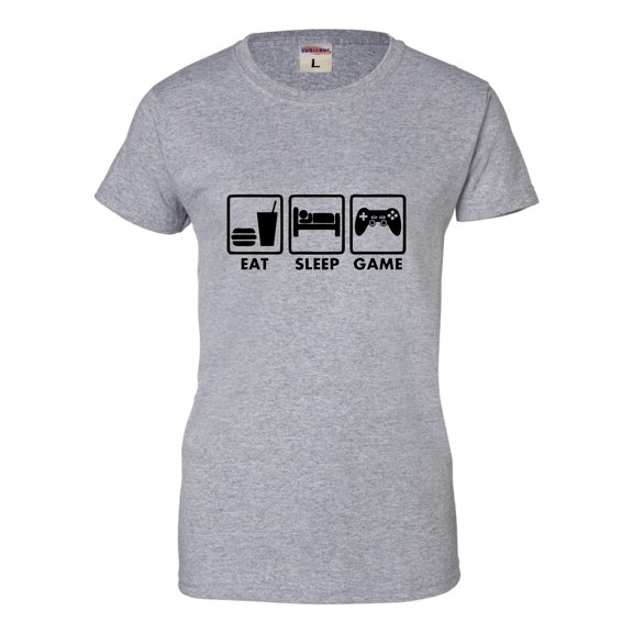 Womens Eat Sleep Game Funny Gamers Gaming T-Shirt