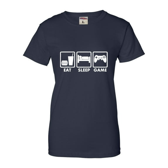 Womens Eat Sleep Game Funny Gamers Gaming T-Shirt