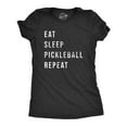 thumbnail image 1 of Womens Eat Sleep Pickleball Repeat T Shirt Funny Sarcastic Pickle Ball Lovers List Tee for Ladies Womens Graphic Tees, 1 of 7