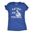 thumbnail image 1 of Womens Eating My Feelings T Shirt Funny Shark Bite Joke Tee for Ladies Womens Graphic Tees, 1 of 9