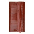 thumbnail image 1 of Womens Eel Skin Leather Deluxe Checkbook Wallet E 2575, 1 of 36