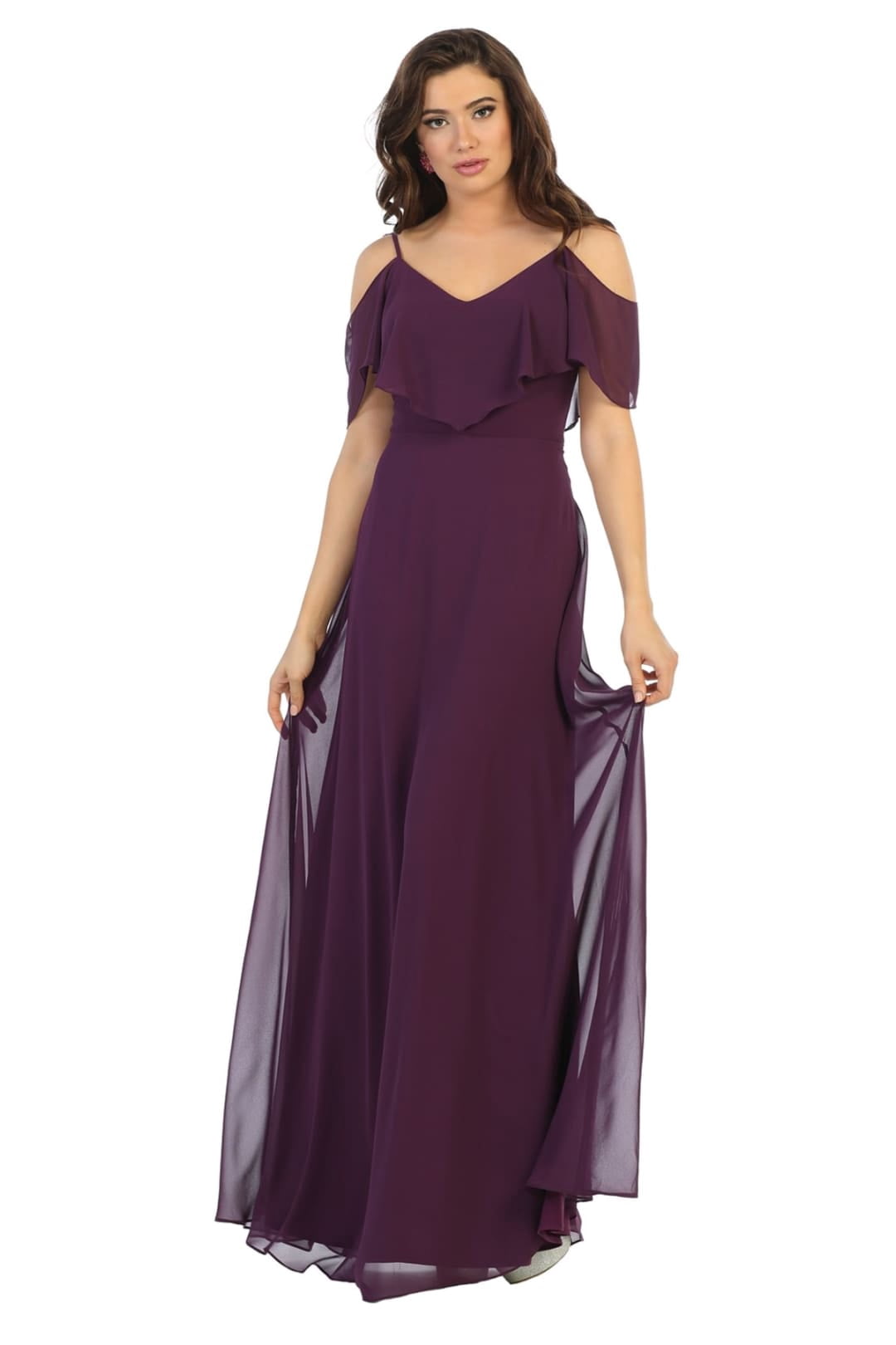 eggplant evening dresses La Femme 32491 Prom Dress - Black main image 0