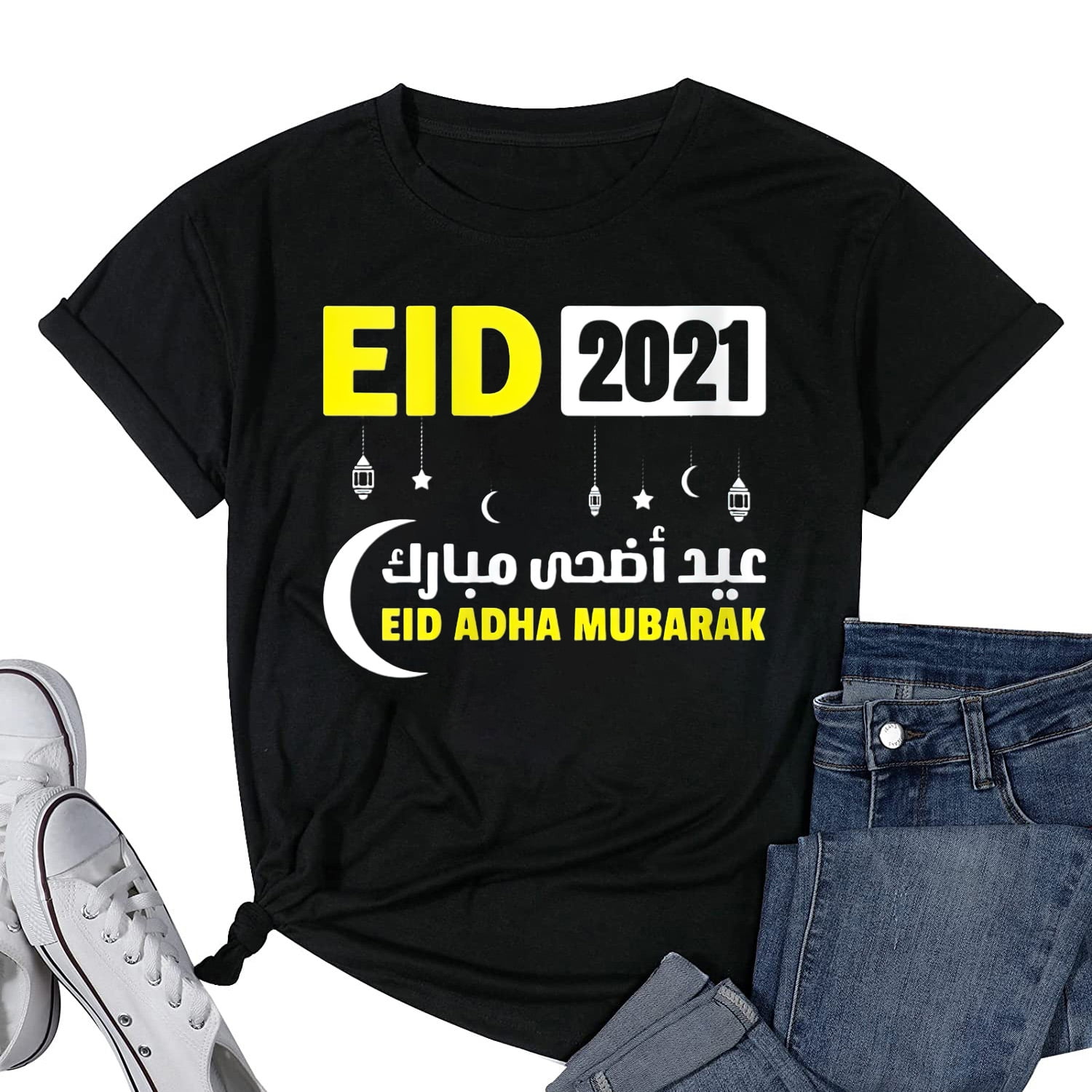 Happy Eid Al-Adha Women Casual Shirt Kenya Mubarak LT15 main image 0