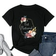 thumbnail image 1 of Womens Eid Mubarak Floral Islamic Gift T-Shirt for Muslim Woman T-Shirt Black X-Large, 1 of 5
